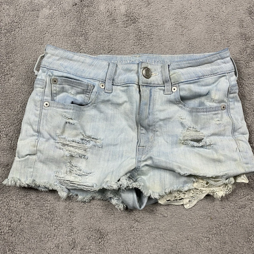 American Eagle Shorts Womens Size‎ 2 Super Stretch Hi-Rise Shortie